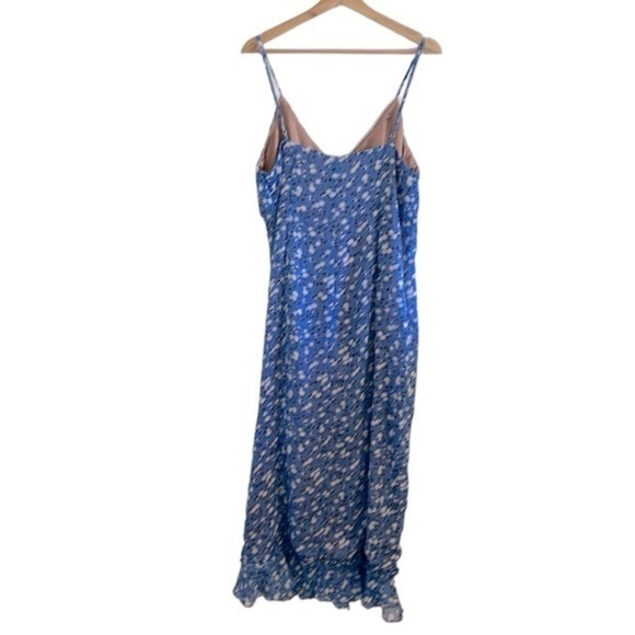 Majorelle Revolve Quincy Midi Dress Women’s Size XL Ruffle Floral‎ Blue Ditsy - Picture 8 of 11